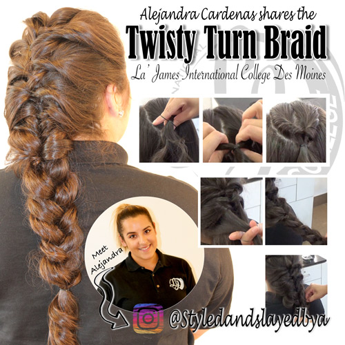 la james international college tutorial twisty turn braid